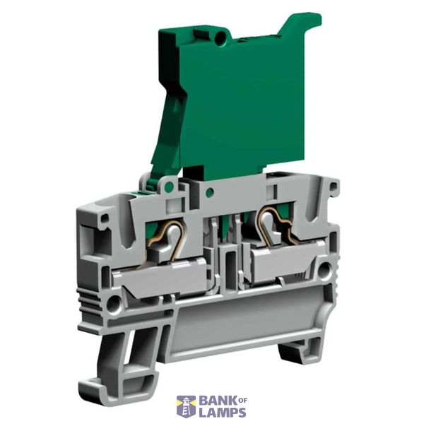 Insert terminal with fuse holder, 1-level, 4 mm², gray. image 1