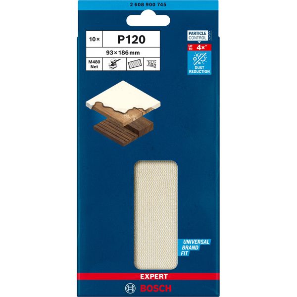 EXPERT M48 Sanding Net for Orbital Sanders 93 x 186 mm, G 12, 1-pc image 3