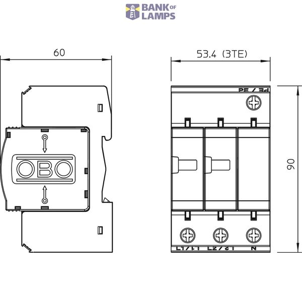 Combination arrester V25, 2-pole + NPE 280 V image 2