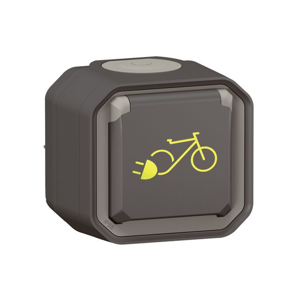Green'up Access EV charging socket - IP55 IK08 - Surface mounting - Modes 1 or 2 - 16A 230V - anthracite image 1