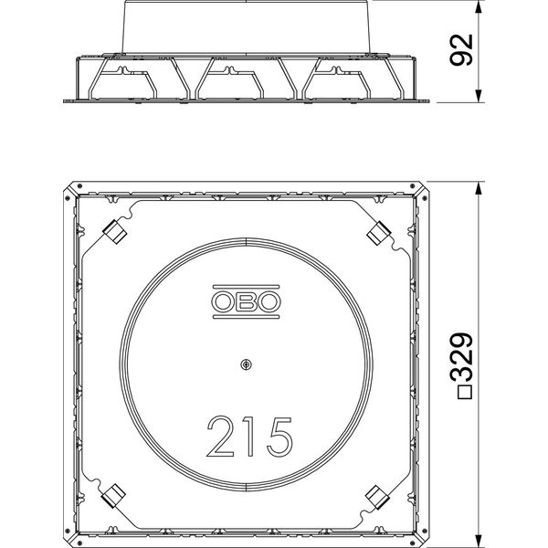 UDSPD 9035 R4 Underfloor box for GESR4 329x329x92 image 2