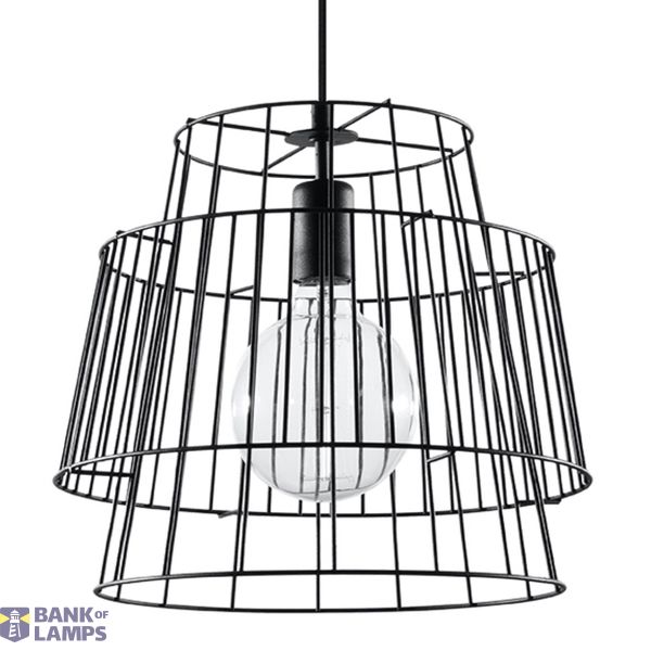 HANGING LAMP GATE BLACK E27 1X60W IP20 image 3