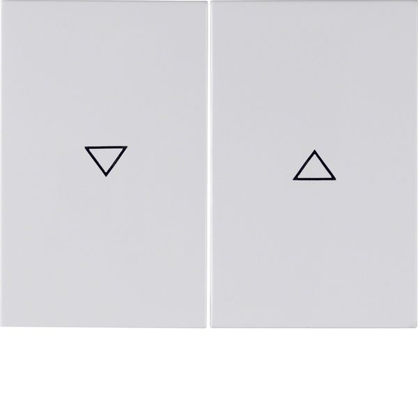 Rocker 2gang imprinted arrow symbol, K.1, p. white glossy image 3