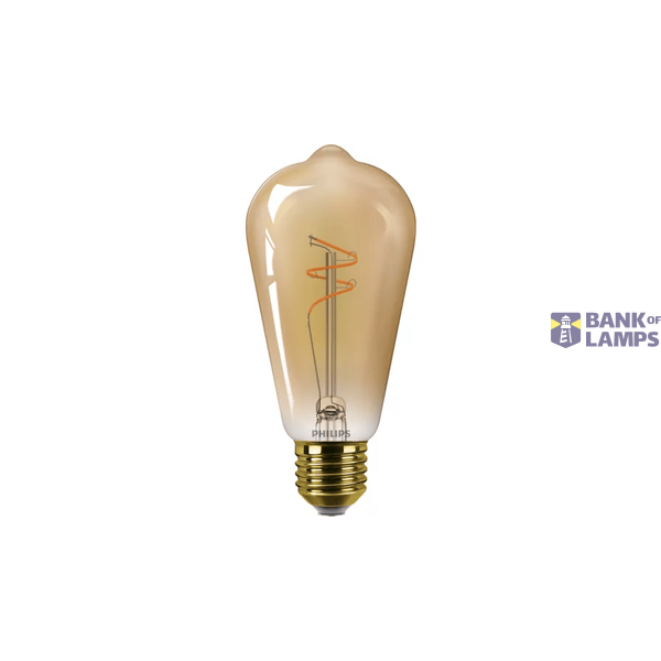 LED Filament Bulb ST64 E27 3.1W 1800K Amber image 1