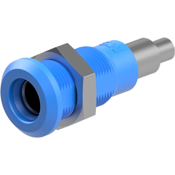 4 mm socket, solder connection, mounting Ø 8.1 mm, blue, 64.3042-23 image 1