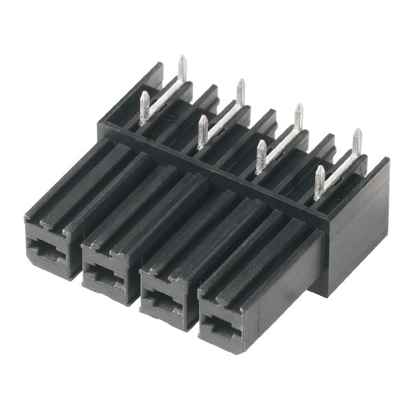 PCB plug-in connector, female header, closed side, THT solder connection, 7.62 mm, Number of poles: 3, 270°, Solder pin length (l): 3.5 mm, tinned, black, Box image 1