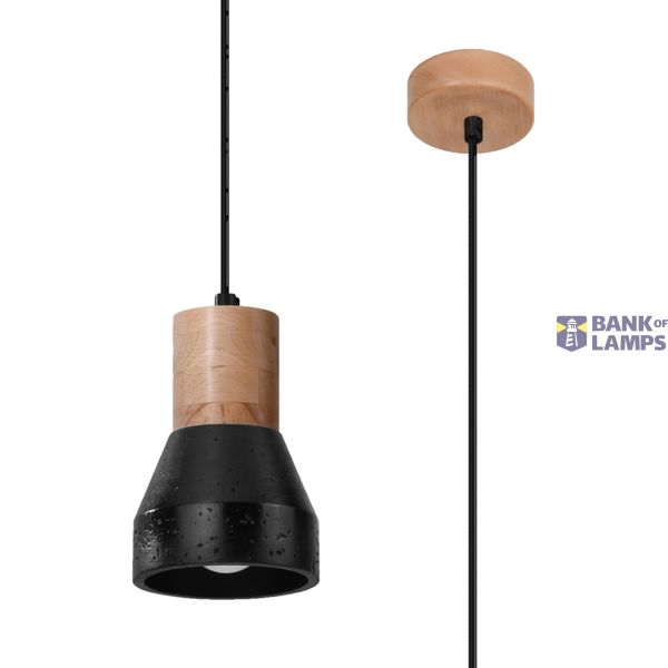 QUBIC HANGING LAMP BLACK E27 1X60W IP20 image 2