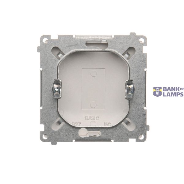 Two-way switch with LED illumination without pictogram, (module), 10AX, quick connection, anthracite, metalic image 1