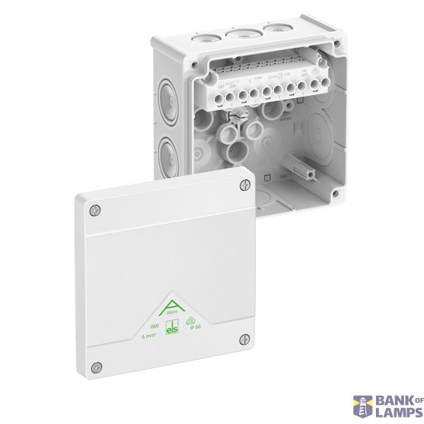 Junction box, Type of protection IP66, max. 6², Impact strength IK07, Protection class II, Ui 690V AC, Ui 690V DC, DLG, VDE, Halogen free image 1