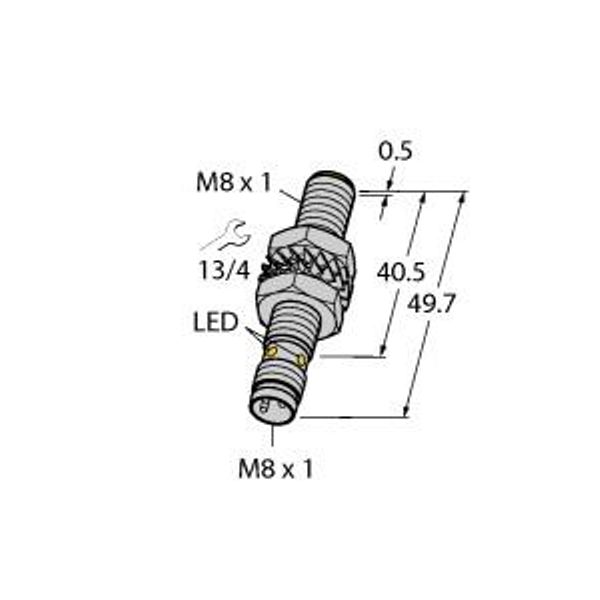 Inductive Sensor With Increased Switching Distance   BI2-M08E-VN6X-V1141 image 1