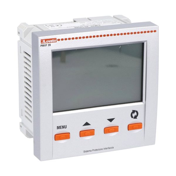 Interface protection unit compliant with italian standard CEI 0-21, for three-phase system, with or without neutral, in low voltage, dual threshold minimum and maximum voltage and frequency protection, 230VAC - 400VAC image 1