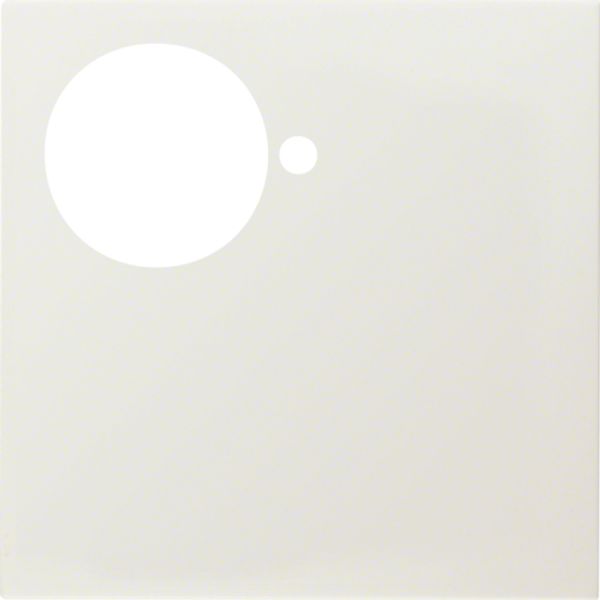 Central part for presence, cancel, call staff, service, doctor buttons, Berker S.1, cream, gloss image 1