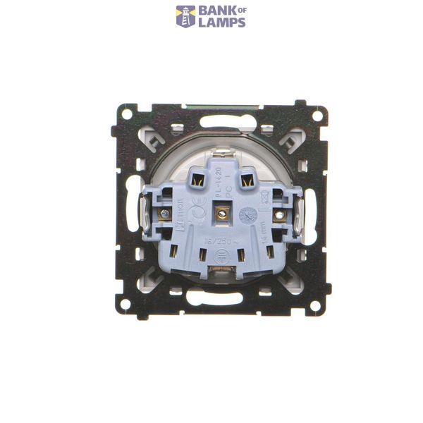Double socket outlet with earthing and current phase constancy, white, 16A image 1