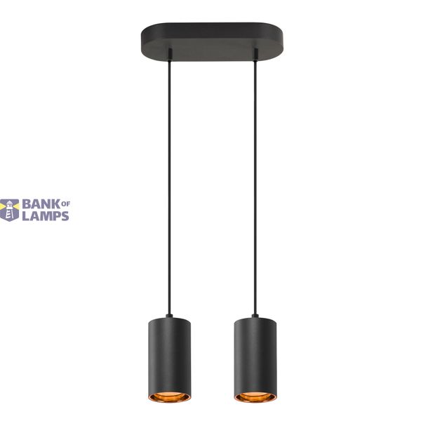 ASTO TUBE, pendant light, GU10, pendant length 250 cm, 2x max. 10 W, black image 3
