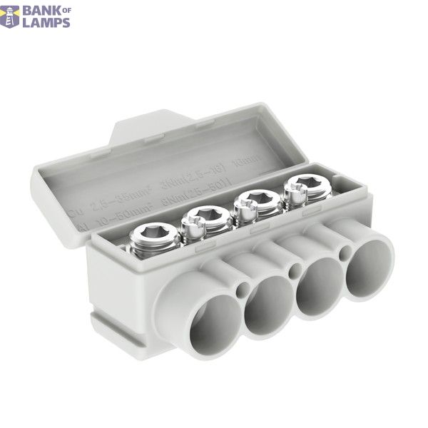 SLT50-4-3 grey Al 10-50/Cu 2.5-35 + 3x2,5mm2 1000V Distribution block image 1
