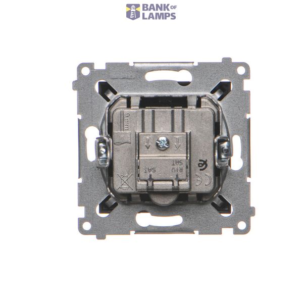 Double angled cover for ICT sockets for "Panduit" with descriptive field, (module), black matt image 1