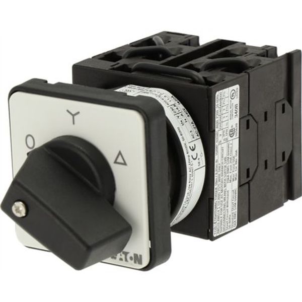Star-delta switch T0-4-8410/E 20A 3P 60° flush mounting image 1