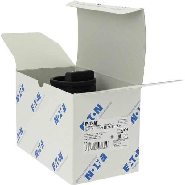P1-32/I2-SI/HI11-SW Safety switch, P1, 32 A, 3 pole, 1 N/O, 1 N/C, STOP function, With black rotary handle and locking ring, Lockable in position 0 with cover interlock, image 12