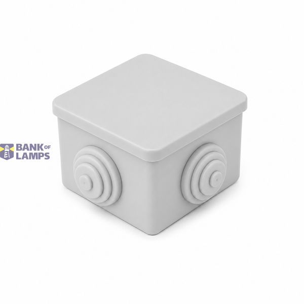 Watertight Junction Box (Press-on Lid) WHITE 80X80 IP54 image 1