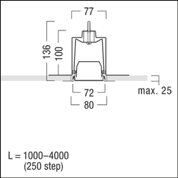 SLN2-C MRC L1750 WH - Channel for LED light line image 3
