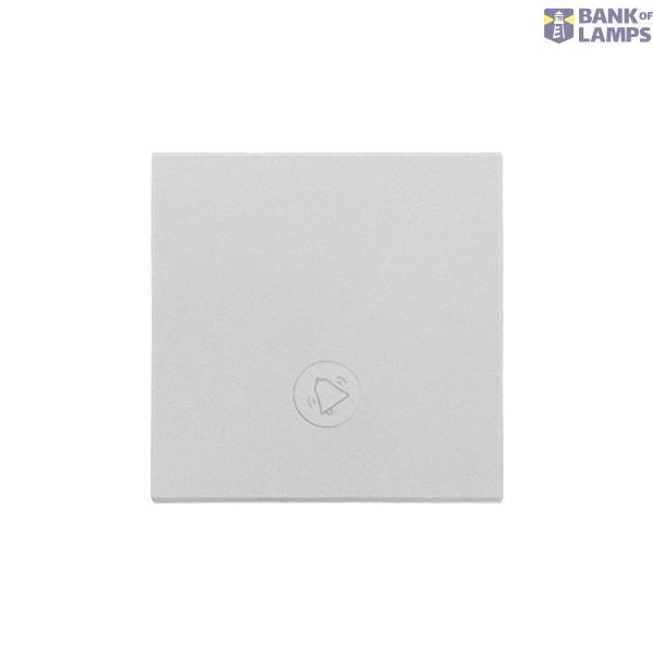 Single button for switches and push buttons, matt aluminum image 1