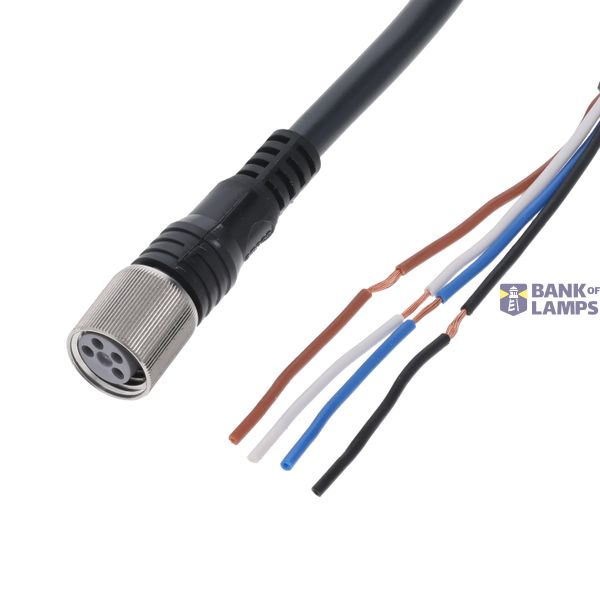 Sensor cable, M8 straight socket (female), SUS connector, 4-poles, PVC standard cable, IP67, 5 m XS3F0104E image 1
