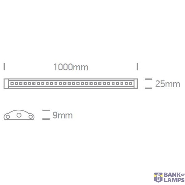 SHELF STRIP 10W WW 24V DC 100cm image 2