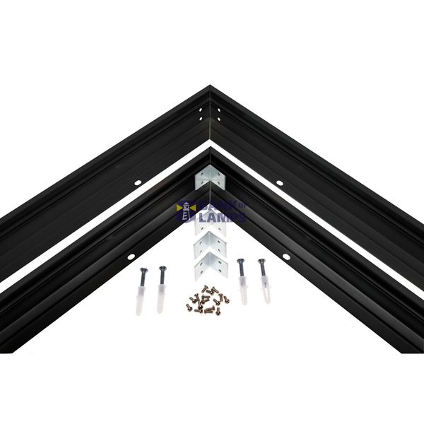 Frame to mounted fixture surface luminaire  ALGINE 600x600mm black image 6