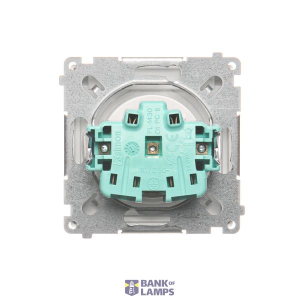 Single fiber optic socket, anthracite, metalic image 1