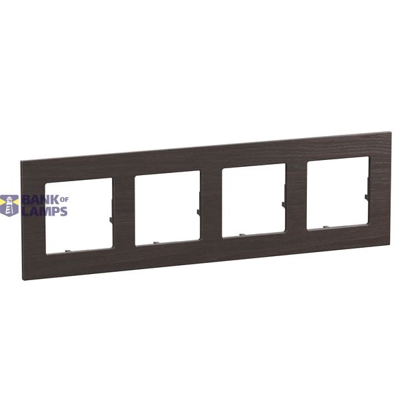 4 GANG PLATE DARK OAK image 1