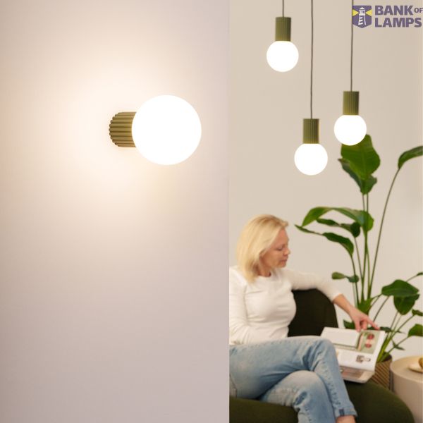 Pendant lamp HALO 1 olive green image 9