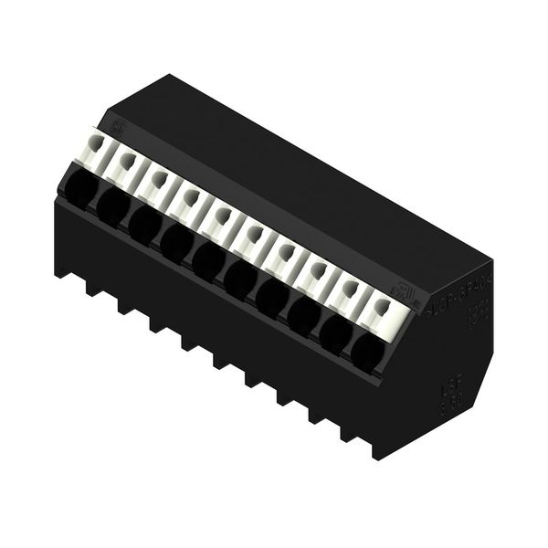 Printed circuit board terminals, 3.50 mm, Number of poles: 10, 135°, Solder pin length (l): 1.5 mm, black, PUSH IN with actuator, Clamping range, max. : 1.5 mm², Tube image 3