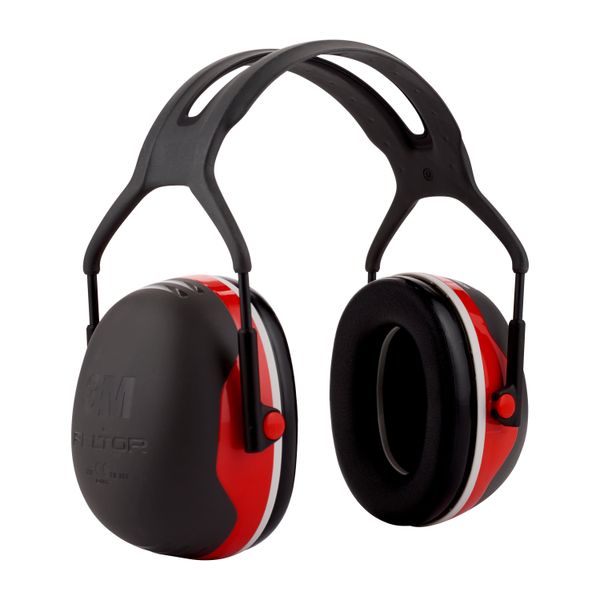 3M™ PELTOR™ Earmuffs, Red, Headband, X3A image 4