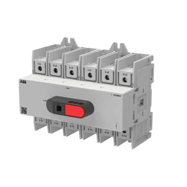 OT60G3-6BS Load break switch OT+ 60 A, size 3, 6-pole, DIN mounting, image 1