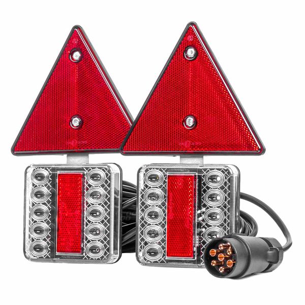 Magnetic trailer lamp set with triangle image 1