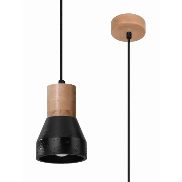QUBIC HANGING LAMP BLACK E27 1X60W IP20 image 1