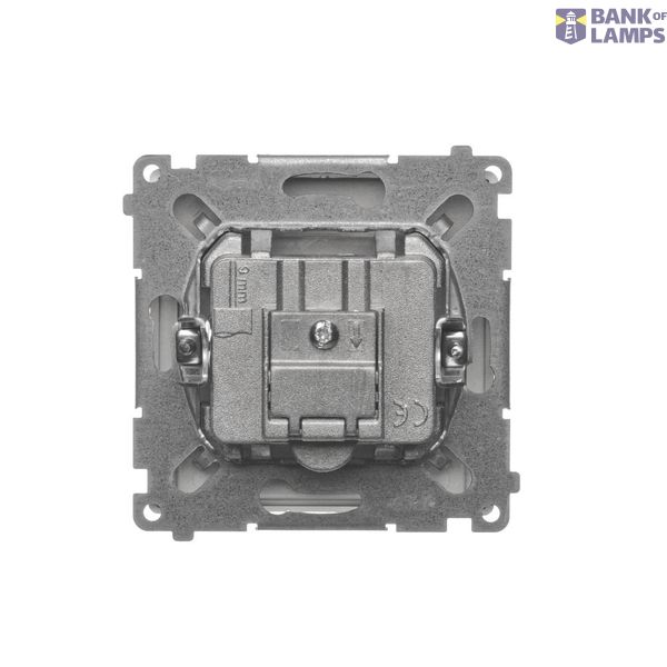 Single socket outlet with Schuko earthing, with shutters, 16A, black matt image 1