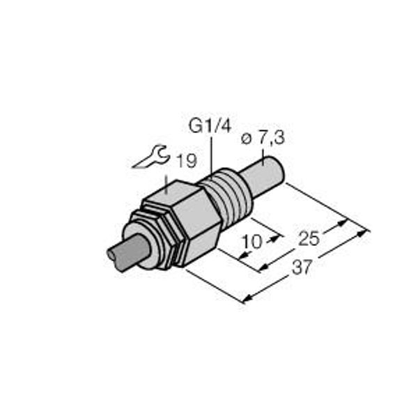 Flow Monitoring Immersion Sensor without Integrated Processor   FCS-G1/4A4-NAEX0 image 1