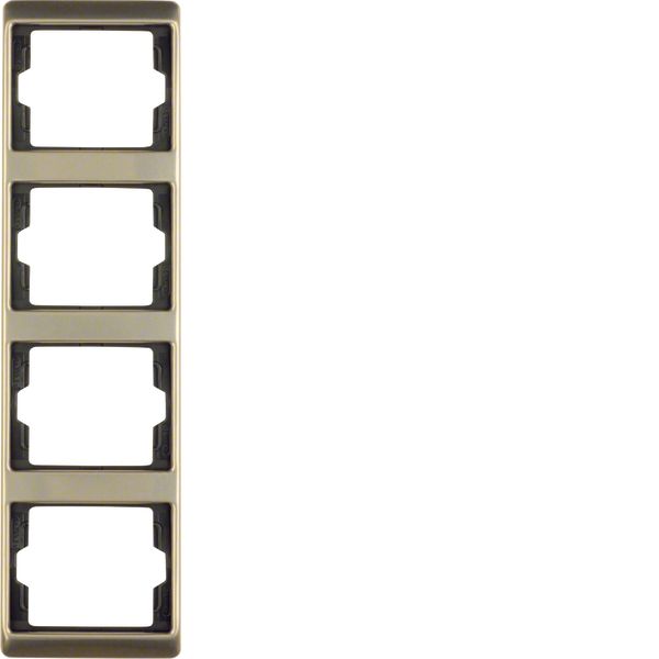 Frame 4gang vertical Arsys light bronze, metal image 1