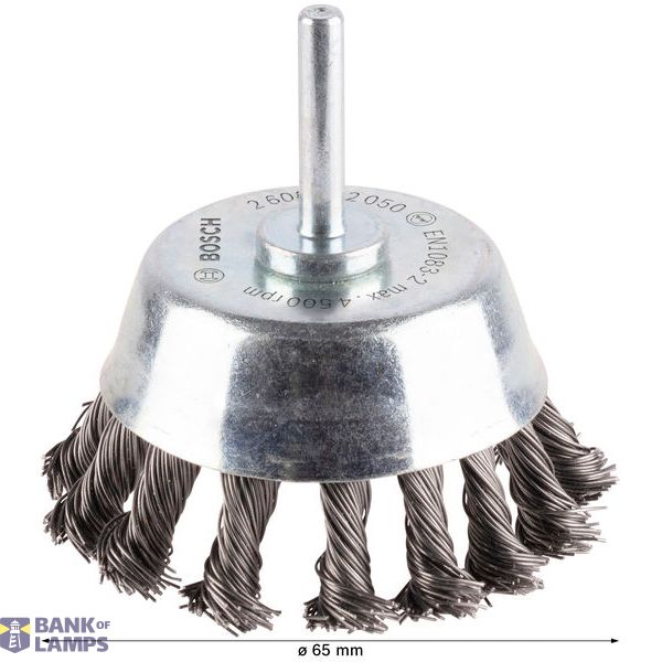 Cup Brush Knotted 65x0.5 mm Steel image 1