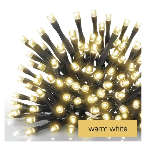 Standard LED interconnecting Christmas chain, 10 m, outdoor and indoor, warm white image 1