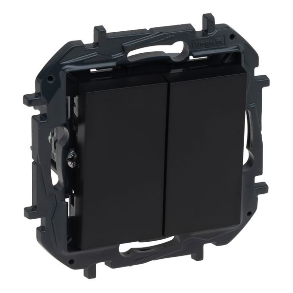 2-GANG TWO-WAY SWITCH BLACK image 1