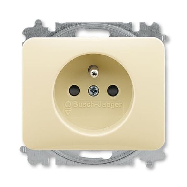 5519B-A0235722G Outlet single with pin + cover shutt. ; 5519B-A0235722G Cream white (electro white) image 1