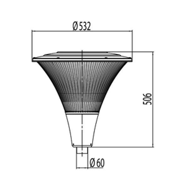 Pole mount. luminaire OP530LED20GH LED 20W/840 AC GH image 3