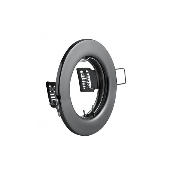 Spot luminaire housing PARMA, IP20, round, black chrome image 1