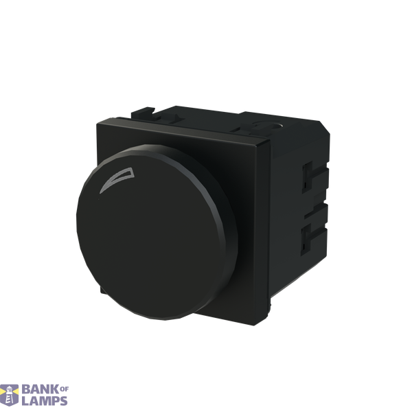 LED rotatory/push dimmer - 2M - Matt Black image 2
