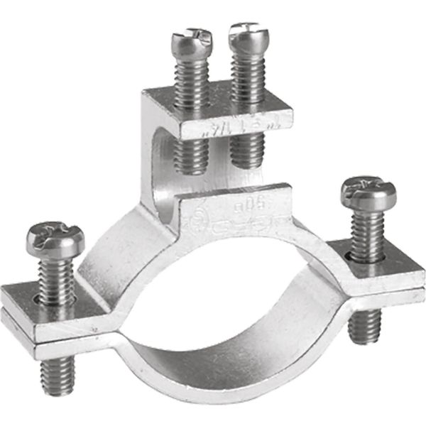 Grounding clamp 1 - 1¼'' (33.5-41.9mm) 2 x 4 - 50 mm² wie rope - wire ø 8 mm image 2
