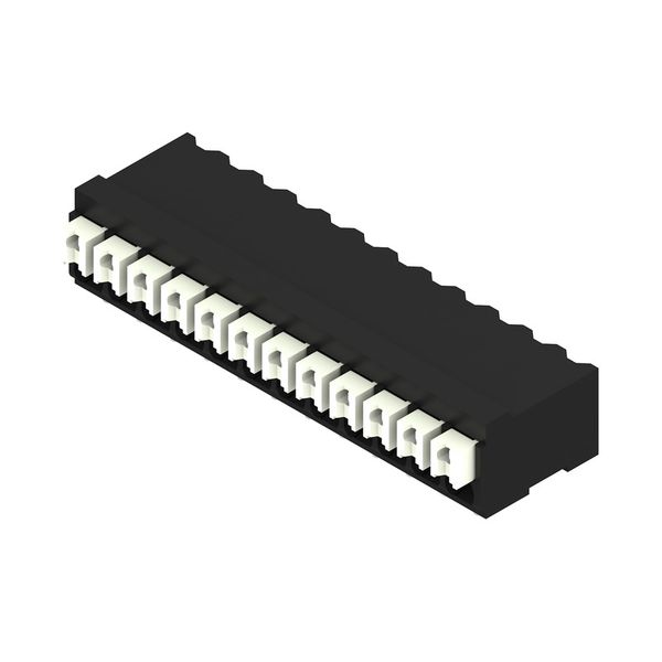 Printed circuit board terminals, 3.50 mm, Number of poles: 12, 90°, black, PUSH IN with actuator, Clamping range, max. : 1.5 mm², Tape image 2