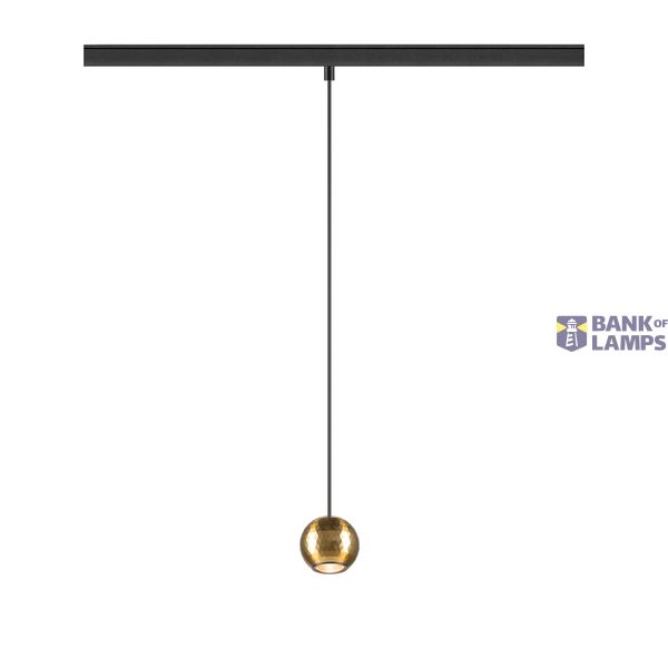 DYSKO, 48V pendant light DALI, 2700K, 36ø, bl/gold image 1