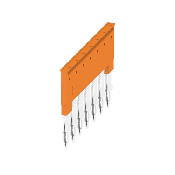 Cross-connector (terminal), Plugged, orange, 41 A, Number of poles: 7, Pitch in mm (P): 8.00, Insulated: Yes, Width: 3.1 mm image 1